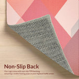 Ultra Soft Area Rug, Non Slip, Stain Resistant, Washable Area Rugs for Living Room, Bedroom, Modern Geometric Blush Pink Reading Nook(Pink)