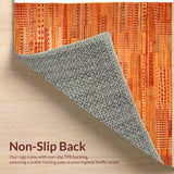 Ultra Soft Area Rug, Non Slip, Stain Resistant, Washable Area Rugs for Living Room, Bedroom, Fluffy Shaggy Plush(Orange)