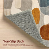 Ultra Soft Area Rug, Non Slip, Stain Resistant, Washable Area Rugs for Living Room, Bedroom, Abstract Modern Low Pile(Gray)