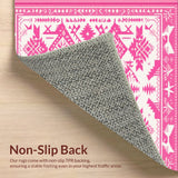 Ultra Soft Area Rug, Non Slip, Stain Resistant, Washable Area Rugs for Living Room, Bedroom, Western Cowgirl Bath Mat(Pink)