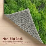 Ultra Soft Area Rug, Non Slip, Stain Resistant, Washable Area Rugs for Living Room, Bedroom, Boho Leaf Shaggy(Green)