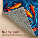 Ultra Soft Area Rug, Non Slip, Stain Resistant, Washable Area Rugs for Living Room, Bedroom, Fishing Theme Doormat(Blue)