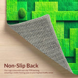 Ultra Soft Area Rug, Non Slip, Stain Resistant, Washable Area Rugs for Living Room, Bedroom, City Life 3D Playmat(Green)