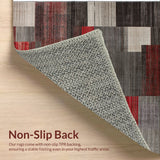 Ultra Soft Area Rug, Non Slip, Stain Resistant, Washable Area Rugs for Living Room, Bedroom, Abstract Autumn Contemporary(Brown)