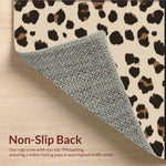 Ultra Soft Area Rug, Non Slip, Stain Resistant, Washable Area Rugs for Living Room, Bedroom, Modern Beige Leopard Print Plush Rug(Beige) - ODIKA