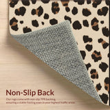 Ultra Soft Area Rug, Non Slip, Stain Resistant, Washable Area Rugs for Living Room, Bedroom, Modern Beige Leopard Print Plush Rug(Beige) - ODIKA