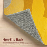 Ultra Soft Area Rug, Non Slip, Stain Resistant, Washable Area Rugs for Living Room, Bedroom, Modern Abstract Soft Living Room Rug(Yellow)