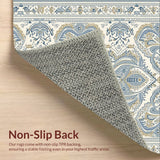 Ultra Soft Area Rug, Non Slip, Stain Resistant, Washable Area Rugs for Living Room, Bedroom, Boho Chic Paisley Living Room Rug(Beige)