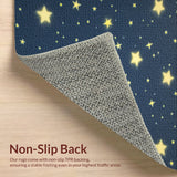 Ultra Soft Area Rug, Non Slip, Stain Resistant, Washable Area Rugs for Living Room, Bedroom, Star Pattern Baby Nursery Rectangular Carpet(Blue)