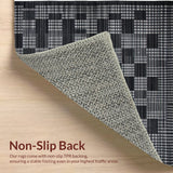 Ultra Soft Area Rug, Non Slip, Stain Resistant, Washable Area Rugs for Living Room, Bedroom, Handmade Wool Viscose(Black)