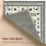 Ultra Soft Area Rug, Non Slip, Stain Resistant, Washable Area Rugs for Living Room, Bedroom, Indoor Performance High-Traffic(Black)