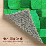Ultra Soft Area Rug, Non Slip, Stain Resistant, Washable Area Rugs for Living Room, Bedroom, Boho Printed Low Pile(Green)