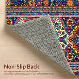 Ultra Soft Area Rug, Non Slip, Stain Resistant, Washable Area Rugs for Living Room, Bedroom, mushroom snail kitchen(Red)