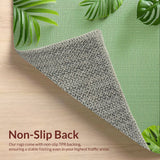 Ultra Soft Area Rug, Non Slip, Stain Resistant, Washable Area Rugs for Living Room, Bedroom, Monstera Leaf Tropical(Green)