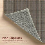 Ultra Soft Area Rug, Non Slip, Stain Resistant, Washable Area Rugs for Living Room, Bedroom, Farmhouse Braided Cotton(Gray)