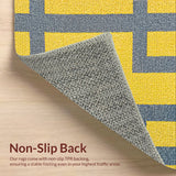 Ultra Soft Area Rug, Non Slip, Stain Resistant, Washable Area Rugs for Living Room, Bedroom, Vintage Distressed Printed(Yellow)