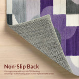 Ultra Soft Area Rug, Non Slip, Stain Resistant, Washable Area Rugs for Living Room, Bedroom, Contemporary Kids Bedroom Easy Care Accent Rug(Purple)