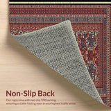 Ultra Soft Area Rug, Non Slip, Stain Resistant, Washable Area Rugs for Living Room, Bedroom, Rustic Moose Cabin(Red)