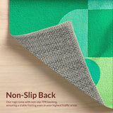 Ultra Soft Area Rug, Non Slip, Stain Resistant, Washable Area Rugs for Living Room, Bedroom, Modern Abstract Non-Shedding(Green)