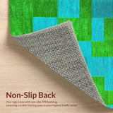 Ultra Soft Area Rug, Non Slip, Stain Resistant, Washable Area Rugs for Living Room, Bedroom, Boho Chic Non-Shedding Living Room Rug(Green)