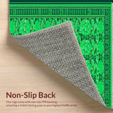 Ultra Soft Area Rug, Non Slip, Stain Resistant, Washable Area Rugs for Living Room, Bedroom, Boho Oriental Vintage(Green)