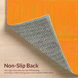 Ultra Soft Area Rug, Non Slip, Stain Resistant, Washable Area Rugs for Living Room, Bedroom, Retro Arch Abstract(Orange)