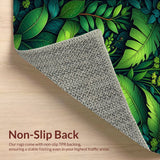 Ultra Soft Area Rug, Non Slip, Stain Resistant, Washable Area Rugs for Living Room, Bedroom, Modern Dark Green Insect Pattern Living Room Rug(Green)