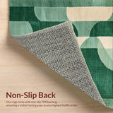Ultra Soft Area Rug, Non Slip, Stain Resistant, Washable Area Rugs for Living Room, Bedroom, Modern Abstract Non-Slip Meditation Rug(Green)