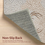 Ultra Soft Area Rug, Non Slip, Stain Resistant, Washable Area Rugs for Living Room, Bedroom, Antelope Print Neutral(Beige) - ODIKA