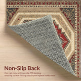 Ultra Soft Area Rug, Non Slip, Stain Resistant, Washable Area Rugs for Living Room, Bedroom, Braided Trout Fishing(Red)