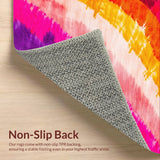 Ultra Soft Area Rug, Non Slip, Stain Resistant, Washable Area Rugs for Living Room, Bedroom, Fluffy Tie Dye Rainbow(Purple)