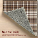 Ultra Soft Area Rug, Non Slip, Stain Resistant, Washable Area Rugs for Living Room, Bedroom, Farmhouse Woven Primitive(Beige)