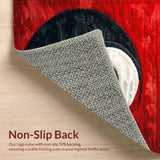 Ultra Soft Area Rug, Non Slip, Stain Resistant, Washable Area Rugs for Living Room, Bedroom, Yin Yang Ba-gua Round(Red)