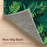 Ultra Soft Area Rug, Non Slip, Stain Resistant, Washable Area Rugs for Living Room, Bedroom, Jungle Print Ultra-Thin(Green)
