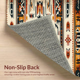 Ultra Soft Area Rug, Non Slip, Stain Resistant, Washable Area Rugs for Living Room, Bedroom, Non-Slip Aztec Print Living Room Rug(Beige)