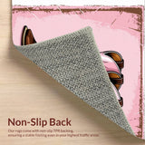 Ultra Soft Area Rug, Non Slip, Stain Resistant, Washable Area Rugs for Living Room, Bedroom, Western Pink Bathroom Non-Slip Mat(Pink)