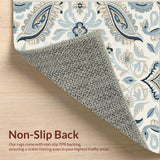 Ultra Soft Area Rug, Non Slip, Stain Resistant, Washable Area Rugs for Living Room, Bedroom, Boho Chic Paisley(Beige)