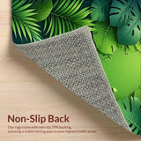 Ultra Soft Area Rug, Non Slip, Stain Resistant, Washable Area Rugs for Living Room, Bedroom, Tropical Palm Leaf(Green)