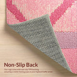Ultra Soft Area Rug, Non Slip, Stain Resistant, Washable Area Rugs for Living Room, Bedroom, coquette bow bath(Pink)