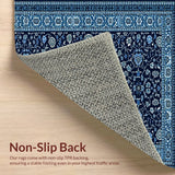 Ultra Soft Area Rug, Non Slip, Stain Resistant, Washable Area Rugs for Living Room, Bedroom, Soft Traditional Navy Blue Prayer Rug(Blue)