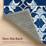 Ultra Soft Area Rug, Non Slip, Stain Resistant, Washable Area Rugs for Living Room, Bedroom, Waterproof Plastic Straw(Blue)