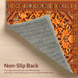 Ultra Soft Area Rug, Non Slip, Stain Resistant, Washable Area Rugs for Living Room, Bedroom, Mid-Century Modern Shag(Orange)