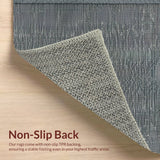 Ultra Soft Area Rug, Non Slip, Stain Resistant, Washable Area Rugs for Living Room, Bedroom, Greek Key Stair Treads(Gray)