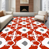 Pumpkin Season Interlocking Grid Tartan Artful(Red)