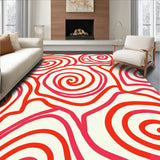 Swirling Spiral Contemporary with Curved Artistic(White)