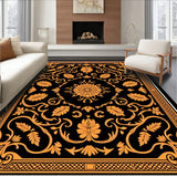 Baroque Floral Scrollwork Medallion Artistry(Black)