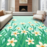 Blooming Meadow Artistic Verdant Design Featuring Natural Motifs(Green)