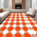 Checkered Buffalo Plaid with Rustic Farmhouse Charm(Orange)