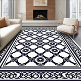 Symmetrical Interlocking with Ornate Floral Accents (Black) - ODIKA