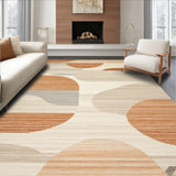 Elegant Area Featuring Intricate Geometric in Earthy Tones(Beige)